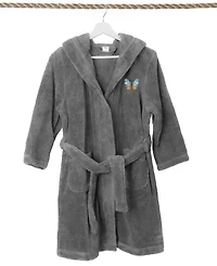 Linum Home Kids Butterfly Super Plush Double-Brushed Hooded Bathrobe