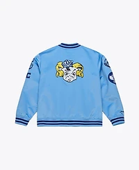 Mitchell & Ness Men's Carolina Blue North Tar Heels Double Clutch Lightweight Satin Full-Snap Jacket