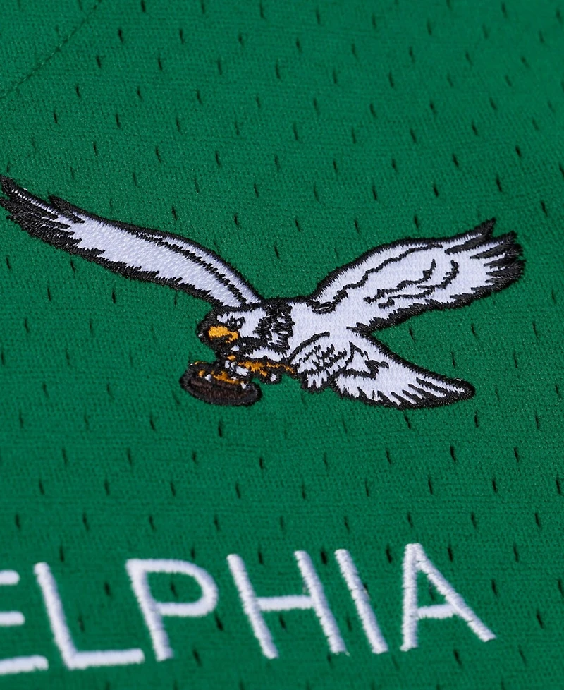 Mitchell & Ness Men's Kelly Green Philadelphia Eagles Head Coach Mesh Full-Button Fashion Jersey