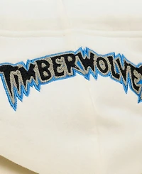 Mitchell & Ness Men's Cream Minnesota Timberwolves Hardwood Classics Chainstitch Premium Fleece Hoodie
