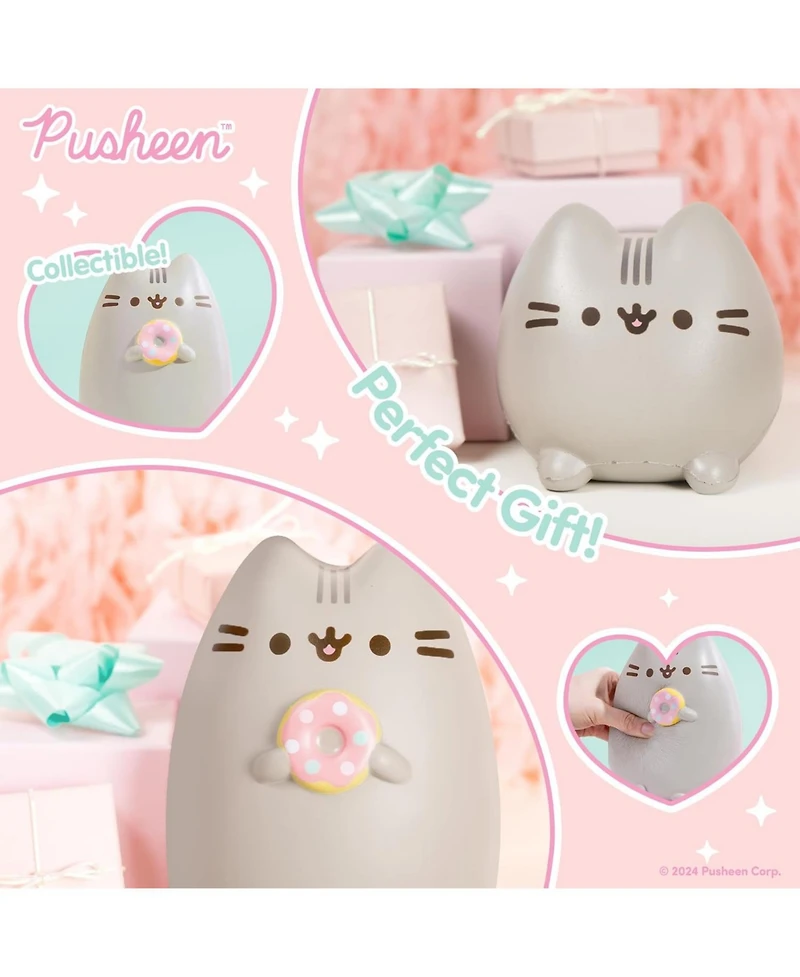 Hamee Squishy Jumbo Toy Pusheen Figure Slow Rising Cute Birthday Gift, Stress Relief, Collectible Deskterior Play Doll - Santa Hat Christmas
