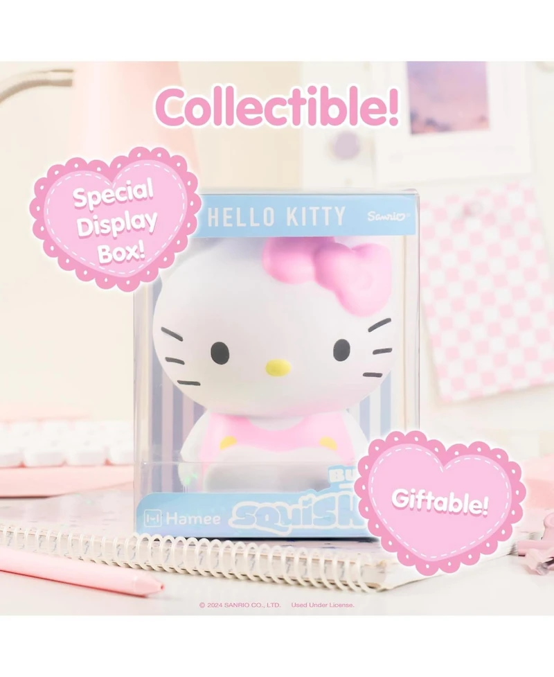 Hamee Squishy Buddy Toy Sanrio Characters Figure Slow Rising Cute Birthday Gift, Stress Relief, Collectible Deskterior Play Doll - Hello Kitty