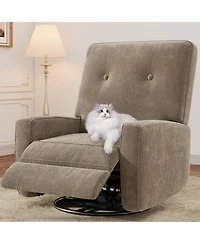 homfan Recliner Chairs, Swivel Rocker Recline, Glider Recliner Nursery Chair for Adults, 360degree(s) Swivel Glider Rocking Chair for Living Room