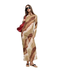 Lioness Women's Pacific Long-Sleeve Tie-Back Maxi Dress