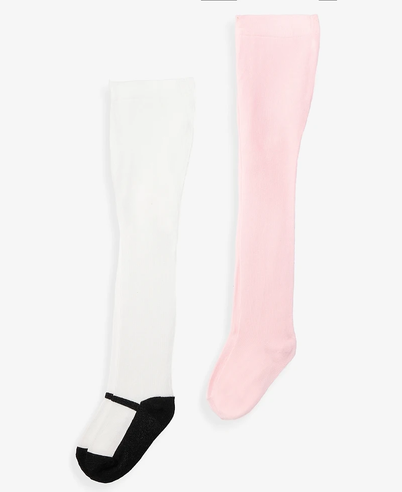 First Impressions Baby Girls' 0M-24M Mary Jane Detail Stockings, 2-Pack, Macy's Exclusive