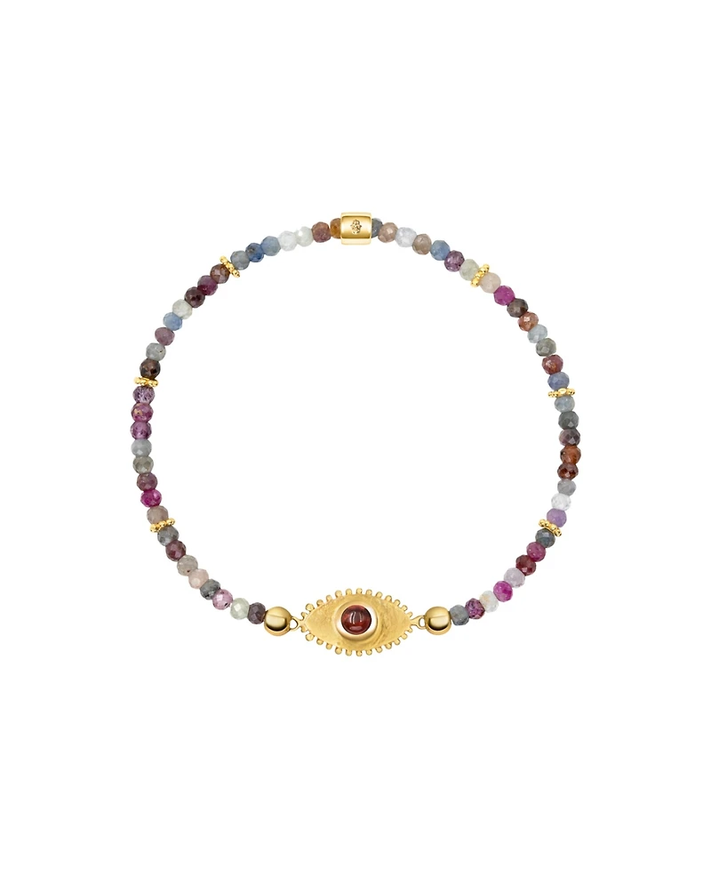 Spiritual Power - Sapphire Mix Evil Eye Charm Bracelet