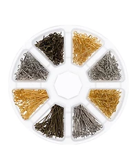 John Bead 8-Slot Eye Pins Jewelry Findings Kit Assortment, 1000pcs