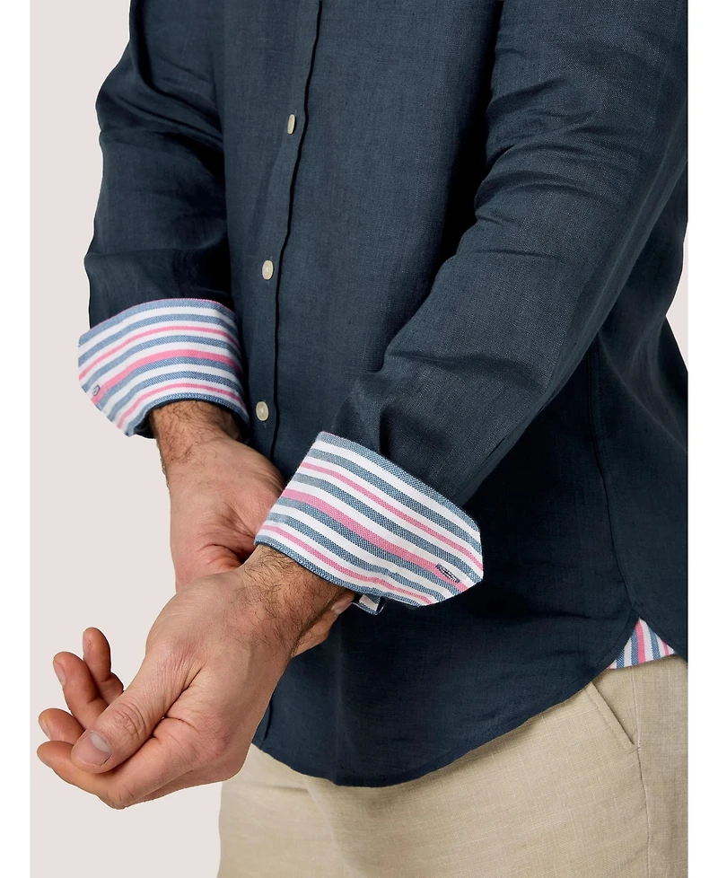 Koy Clothing Men's Classic Linen Long Sleeve Shirt