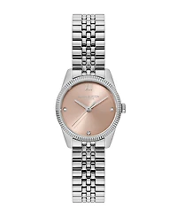Olivia Burton Women's Highbury Silver-Tone Stainless Steel Bracelet Watch 25mm