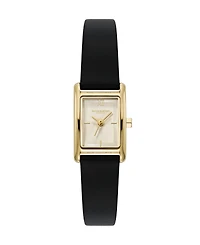 Olivia Burton Women's Mini Grove Black Leather Strap Watch 16mm