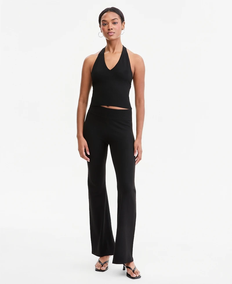 Bar Iii Women's Flare-Leg Sweater Pants, Macy's Exclusive