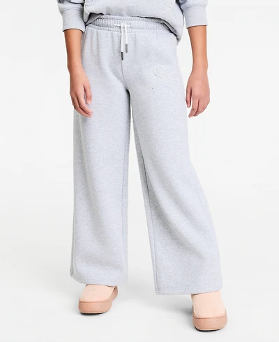 With Jules Girls' 7-16 Mini Imitation Pearl Bow Wide-Leg Sweatpants