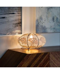 Allsop Home & Garden, Soji Stella Solace Oval Yarrow Table Lamp (120V - Indoor use only)