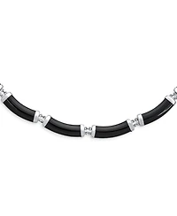 Bling Jewelry Jade Strand Contoured Bar Link Collar Necklace 14K Gold Plated Vermeil