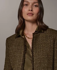 Donna Karan New York Petite Cropped Open-Front Jacket