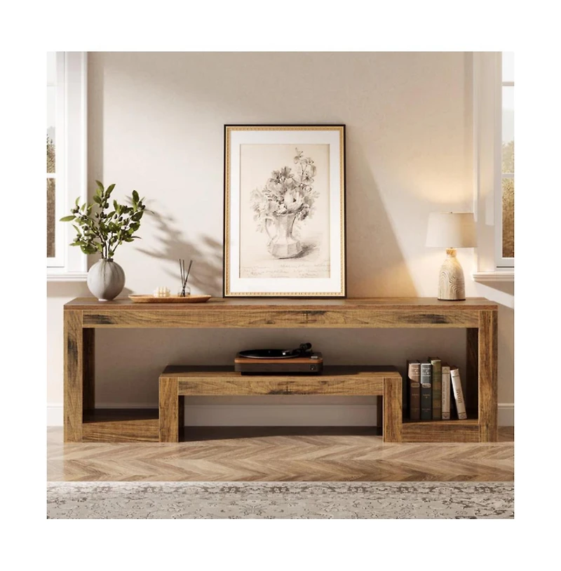 Slickblue Media Console Tv Stand for Living Room Entertainment