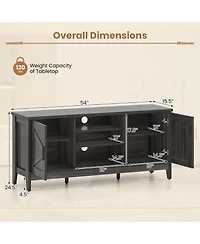 Slickblue Tv Stand for 65-Inch TVs with Farmhouse Style Cabinets