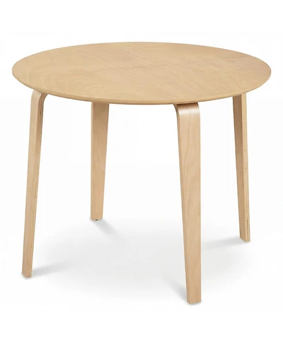 Slickblue Small Space Round Dining Table with Rubber Wood Legs for Home Use
