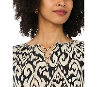 Vince Camuto Women's Lace-Up Raglan Top