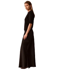 Calvin Klein Petite Double Faced Satin Bias-Cut Maxi Skirt