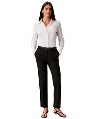 Calvin Klein Petite Button-Front Collared Shirt