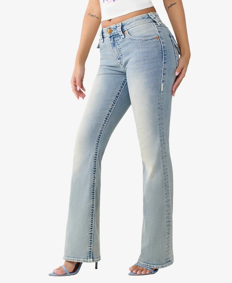 True Religion Women's Becca Bootcut Tiger Super T Jeans