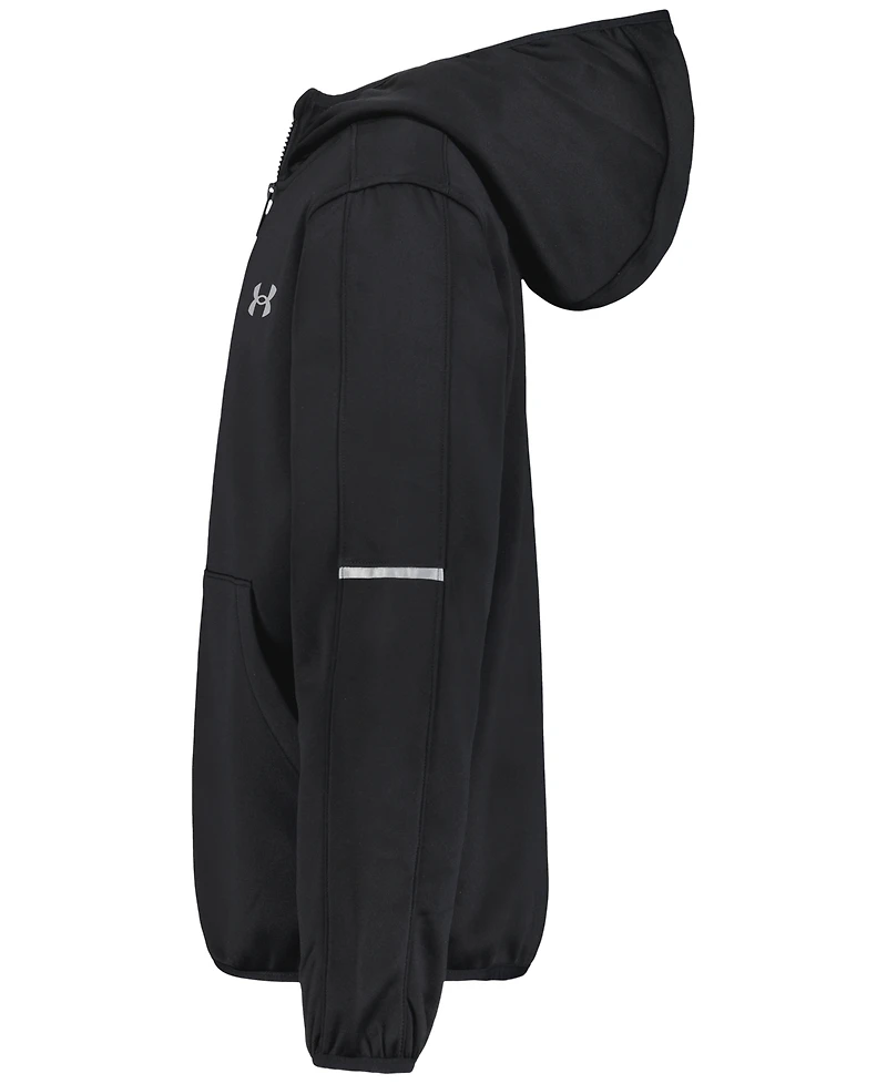Under Armour Boys' 8-20 Solid Logo Full-Zip Windproof Hooded Jacket