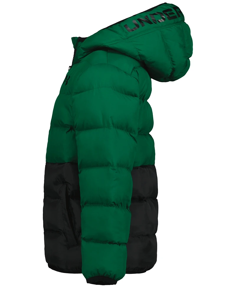 Under Armour Boys' 8-20 Logo Full-Zip Puffer Hooded Jacket