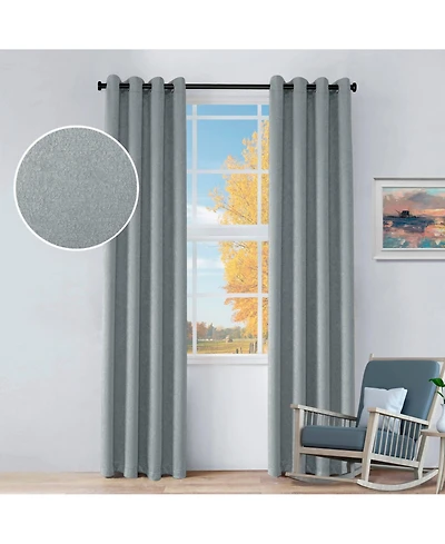 Superior Senna Textured Washable Room Darkening Blackout Curtains, Set of 2 Panels