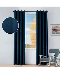 Superior Senna Textured Washable Room Darkening Blackout Curtains, Set of 2 Panels