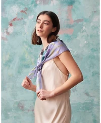 Fable England Women's Catherine Rowe Pet Portraits Frenchie Silk Square Scarf