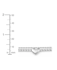 And Now This Crystal & Heart Double Row Ankle Bracelet