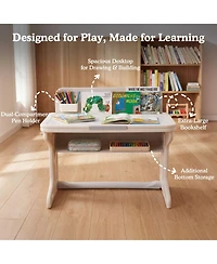 Kinder King Kids Table and Chair Set, Activity Desk for Drawing, Reading, Building Blocks, and Play