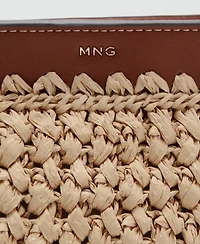 Mango Women's Natural-Fiber Pouch