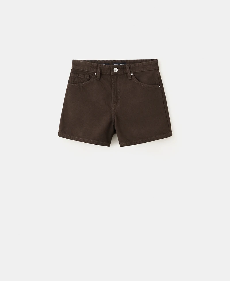 Mango Women's Straight-Fit Denim Shorts