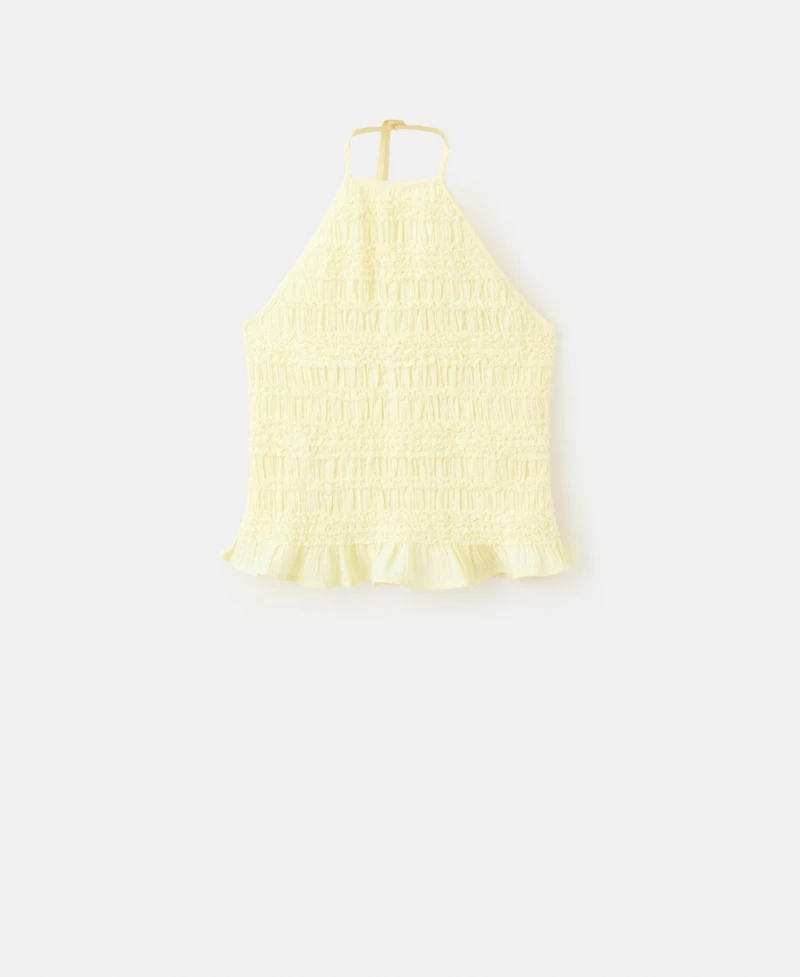 Mango Women's Halter-Neck Crinkle Top
