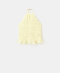 Mango Women's Halter-Neck Crinkle Top