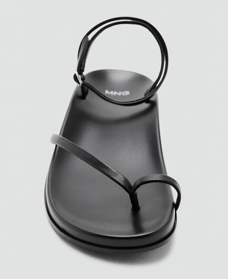 Mango Women's Leather Straps Sandals