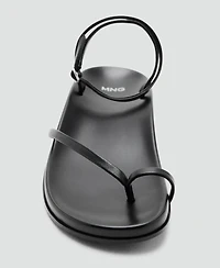 Mango Women's Leather Straps Sandals