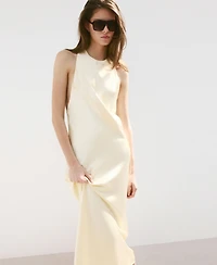 Mango Women's Back Detail Satin Dress