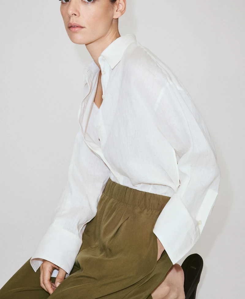 Mango Women's Baggy Lyocell Pants