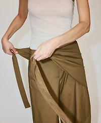 Mango Women's Straight Leg Scarf Pants