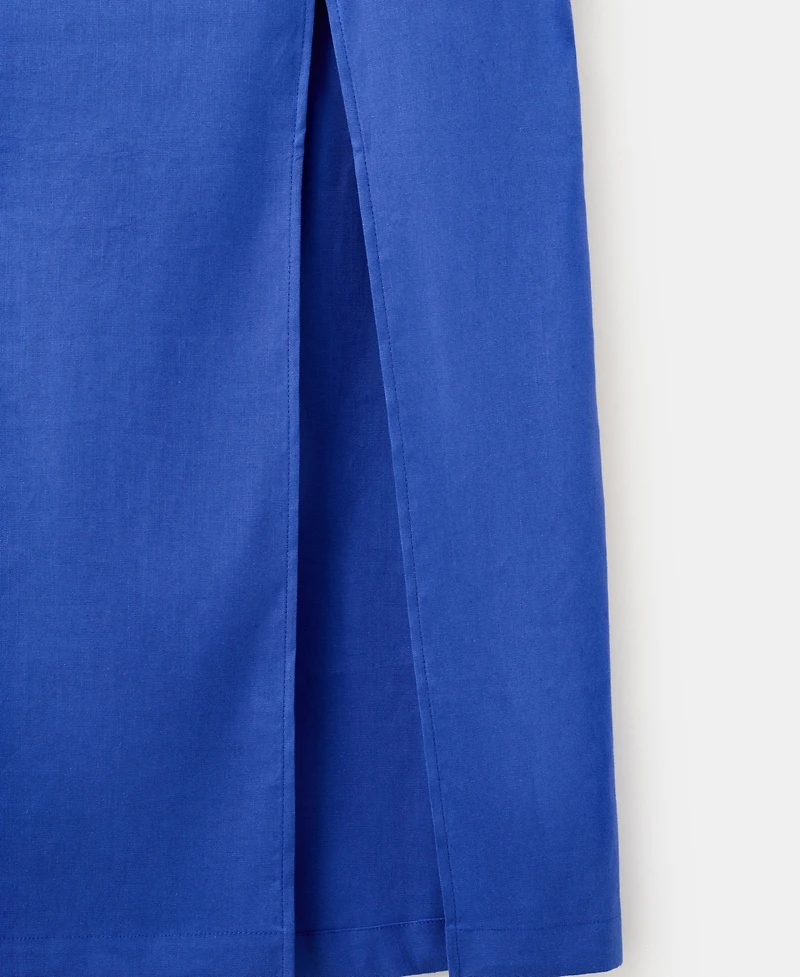 Mango Women's Linen-Cotton-Blend Midi Skirt