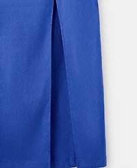 Mango Women's Linen-Cotton-Blend Midi Skirt