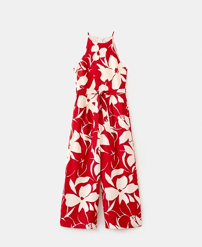 Mango Women's Belted Floral-Printed Jumpsuit