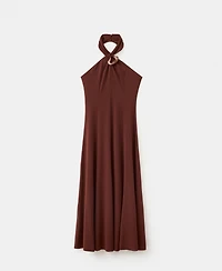 Mango Women's Halter-Neck Knitted Dress