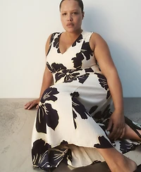 Mango Women's Cutouts Floral-Printed Dress