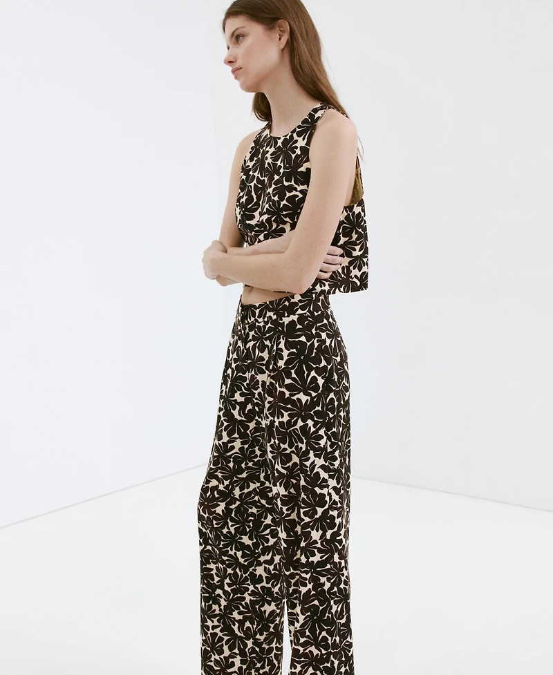 Mango Women's Floral Print Top