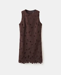 Mango Women's Cutwork Embroidery Short Dress