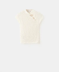 Mango Women's Openwork Knit Top